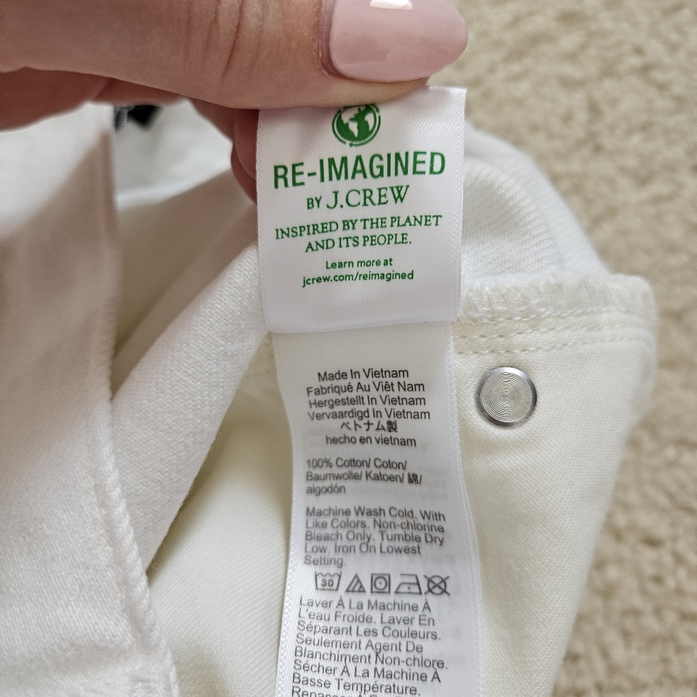 J. Crew White Denim Long Maxi Skirt NWOT - Picture 4 of 8